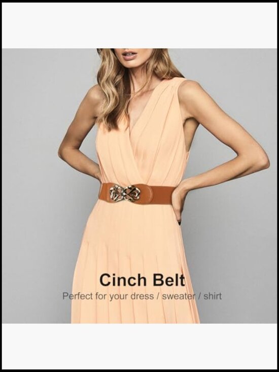 Stretchy Elastic Waist Belts 4 Pack Vintage Style 2.36\